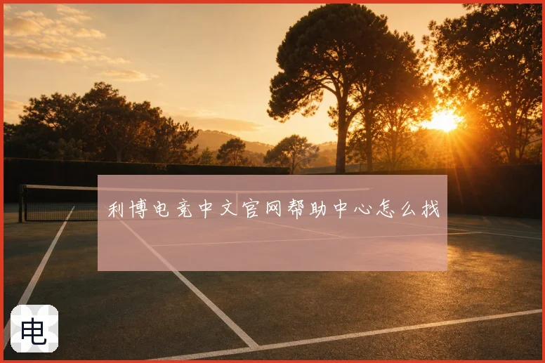 利博电竞中文官网帮助中心怎么找